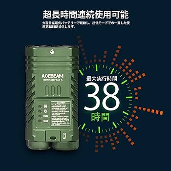 Amazon.co.jp: ACEBEAM Terminator M2-X マルチ光源 EDC 懐中電灯 小型